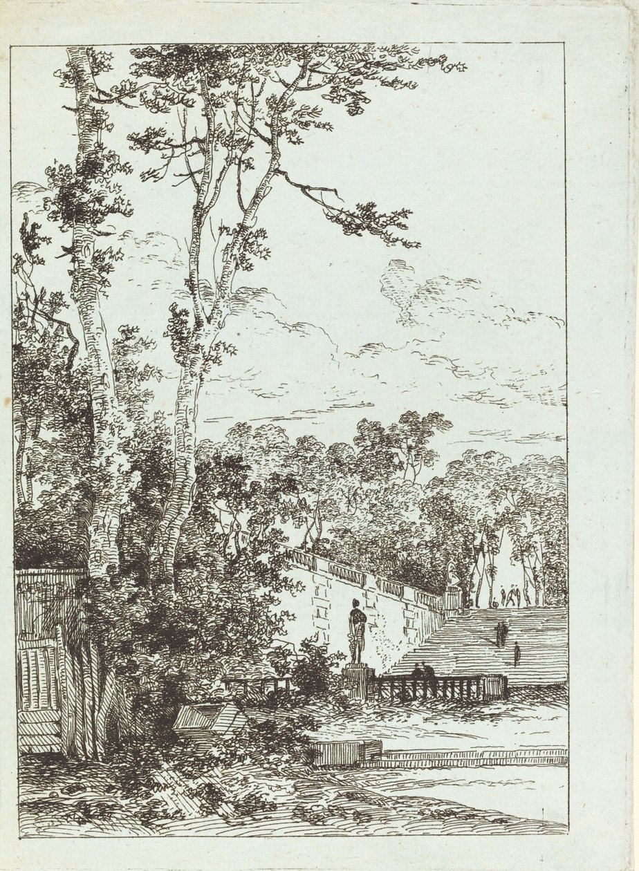 Opuštěný park od Louis Gabriel Moreau the Elder