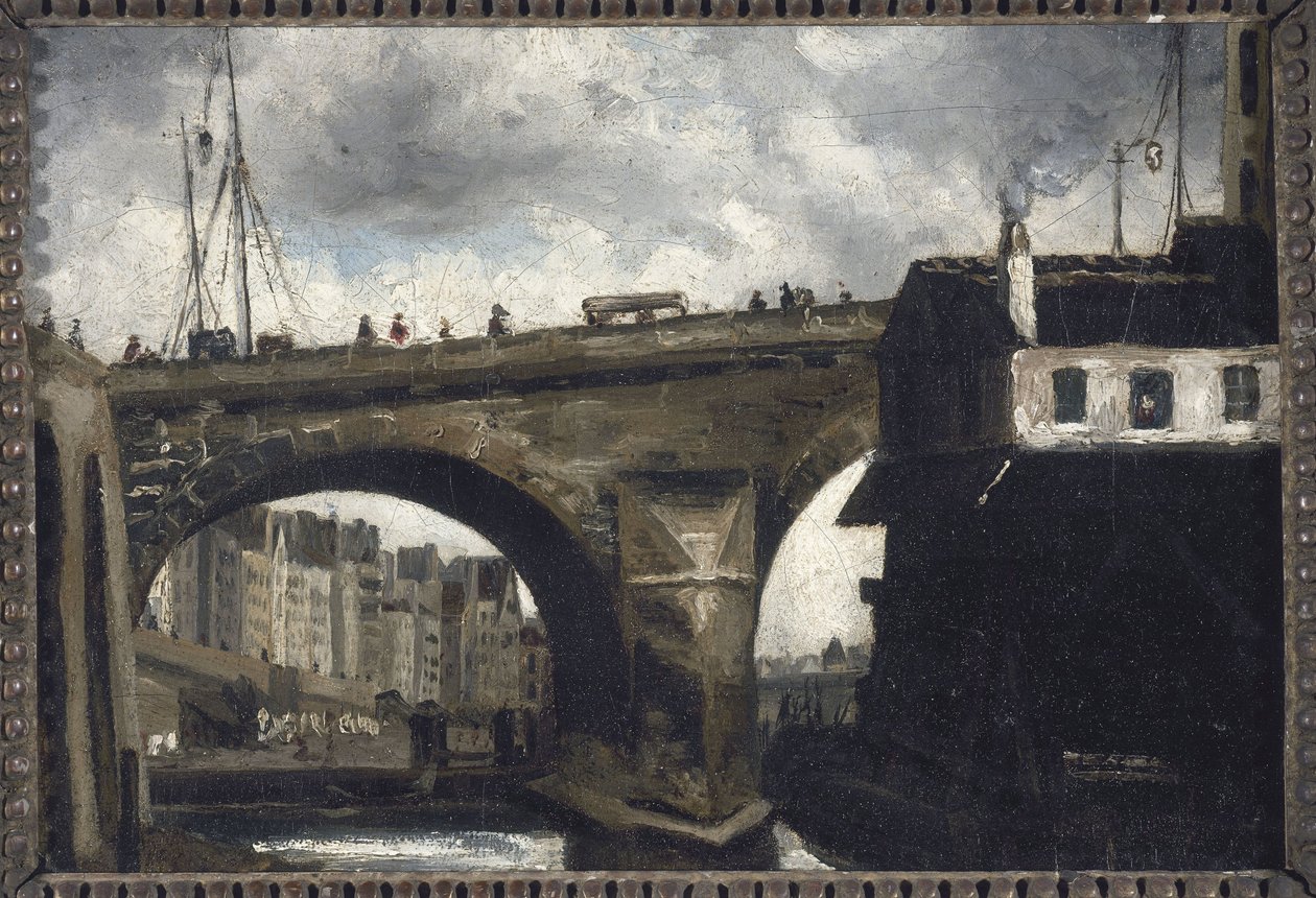 Most Notre-Dame a pumpa od Louis Godefroy Jadin