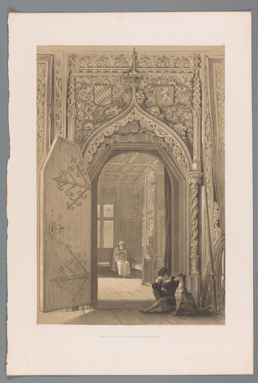 Dveře do knížecí komnaty v Hohensalzburgu Entrée de la Salle des Princes a Hohensaltzbourg (název na předmětu) od Louis Haghe