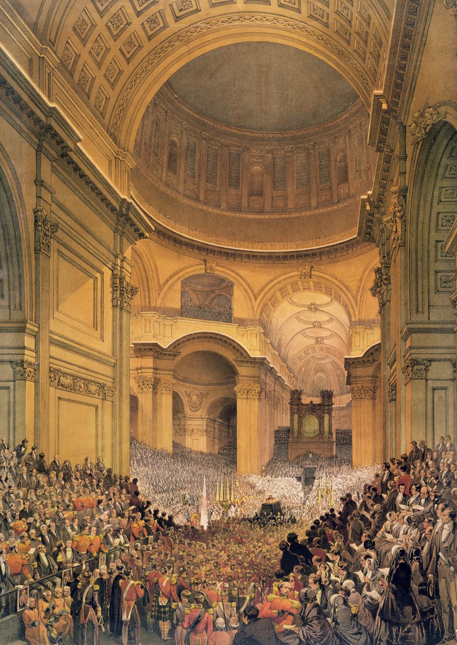 Pohřeb vévody z Wellingtonu v katedrále svatého Pavla, 1852 od Louis Haghe