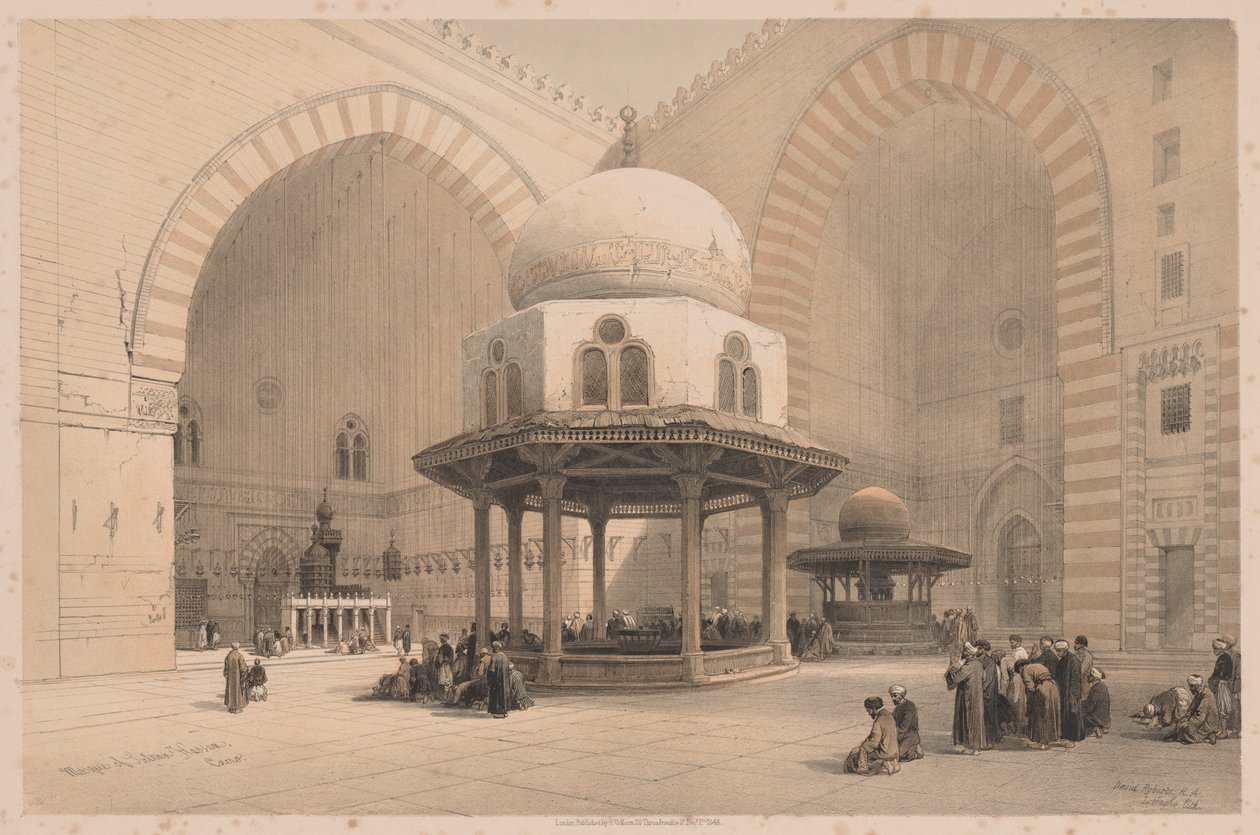 Egypt & Núbie, svazek III, č. 8: Mešita sultána Hassana, Káhira od Louis Haghe