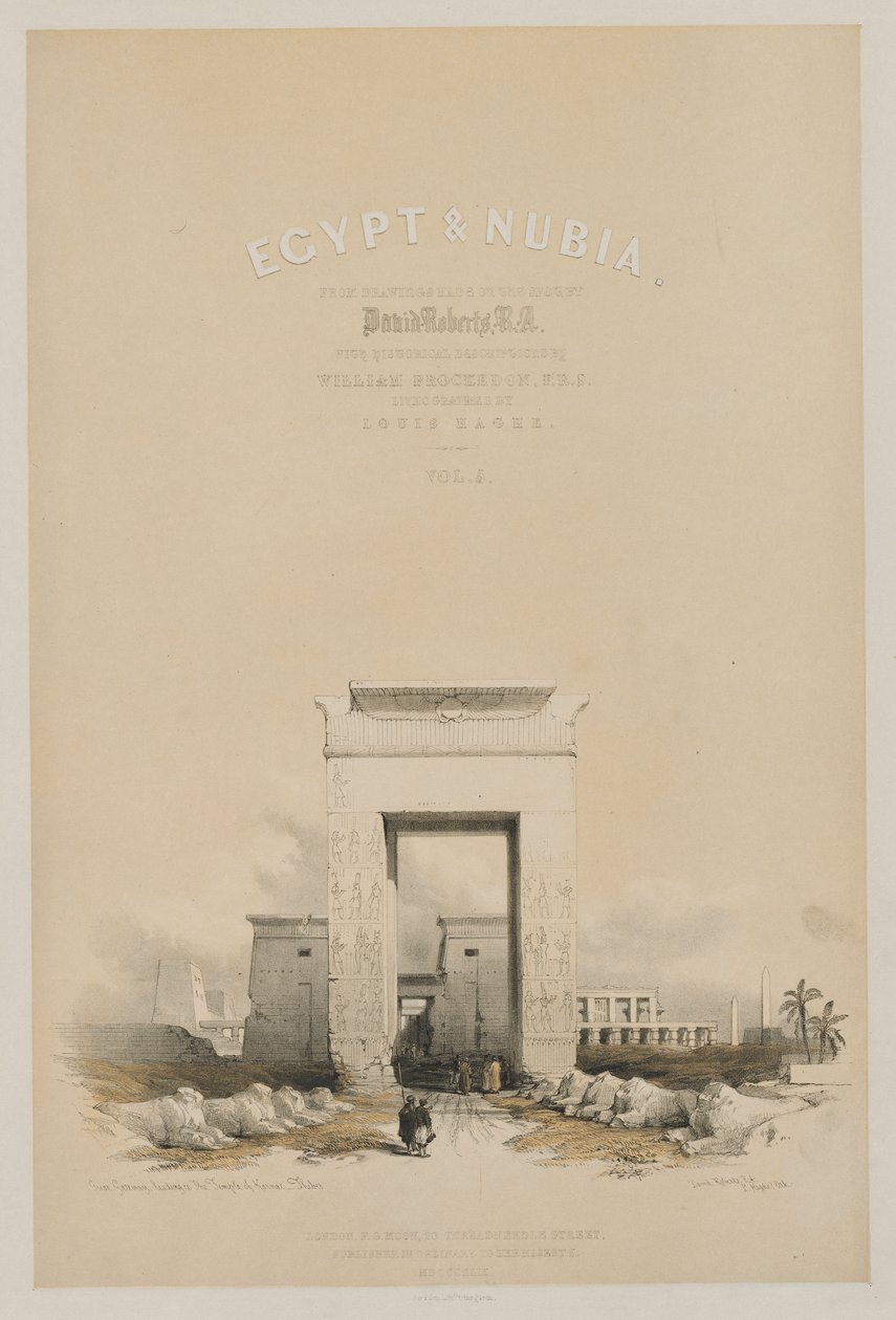 Egypt a Núbie: Frontispiece Volume V od Louis Haghe