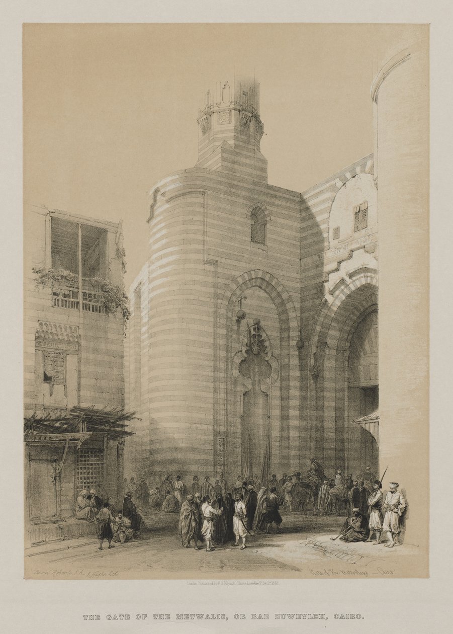 Egypt a Núbie, svazek III: Brána Metwaleyů, Káhira, 1848. od Louis Haghe