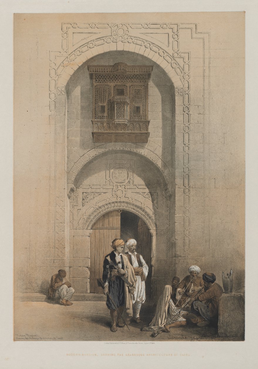 Egypt a Núbie, svazek III: Moderní sídlo, zobrazující arabskou architekturu Káhiry od Louis Haghe