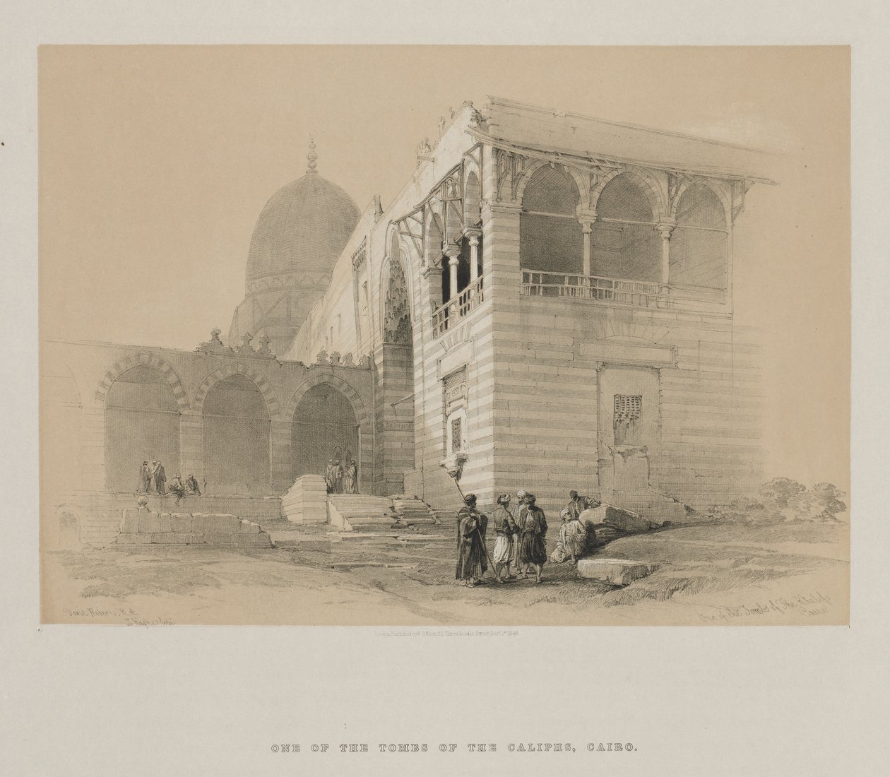 Egypt a Núbie, svazek III: Jedna z hrobek Chalífů, Káhira, 1848. od Louis Haghe