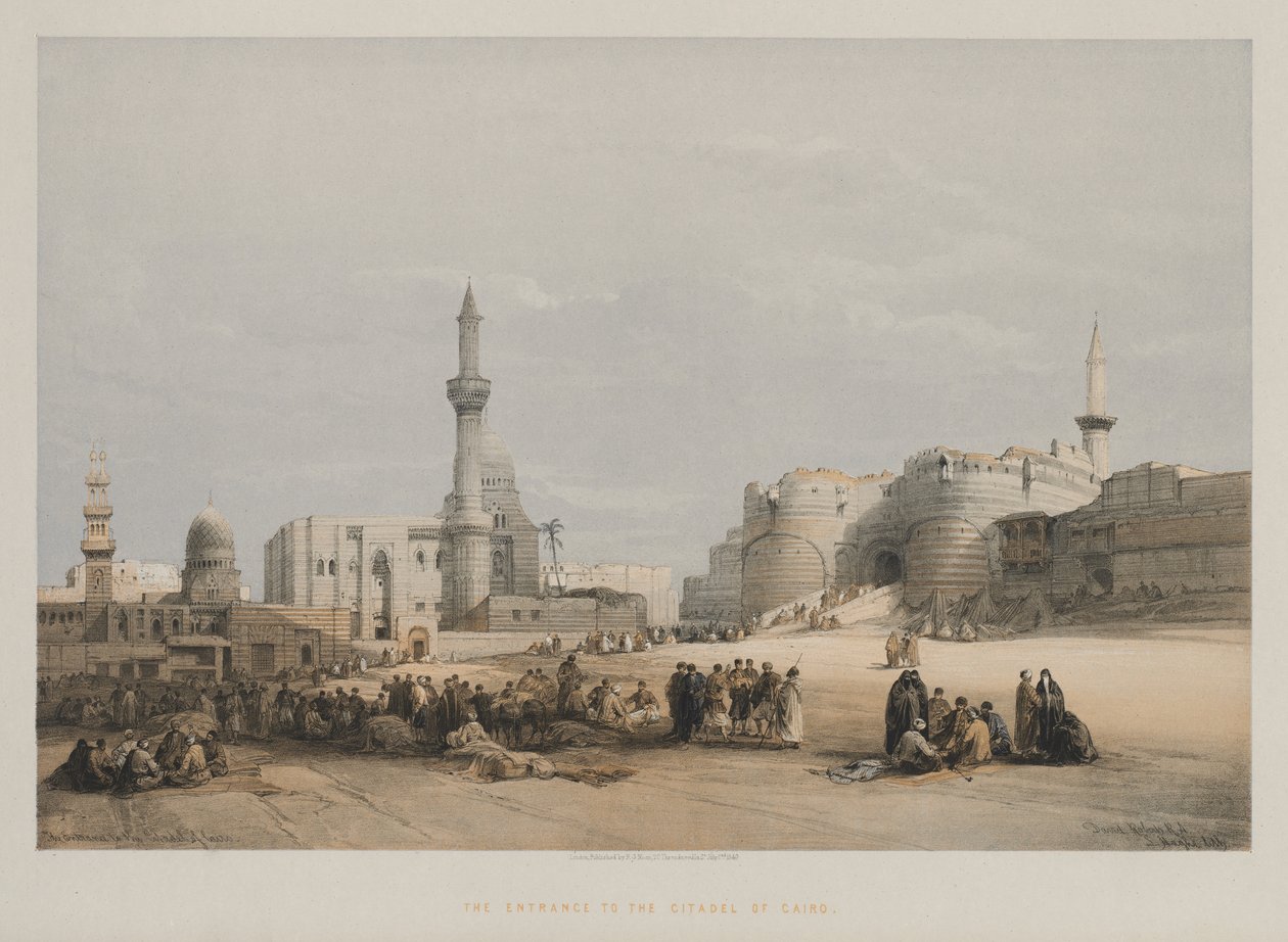 Egypt a Núbie, Volume III: The Entrance to the Citadela of Cairo, 1849. od Louis Haghe