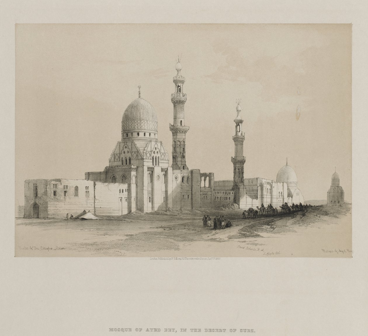 Egypt a Núbie, svazek III: Hrobky chalífů-Káhira. Mešita Ayed Be[y] od Louis Haghe