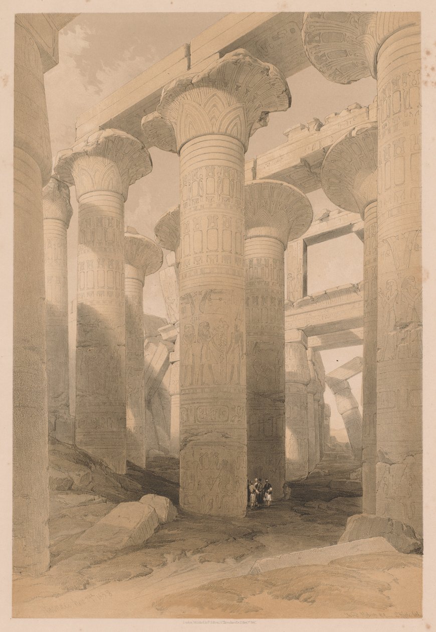 Egypt a Núbie: svazek II – č. 14, Karnak, 1838. od Louis Haghe