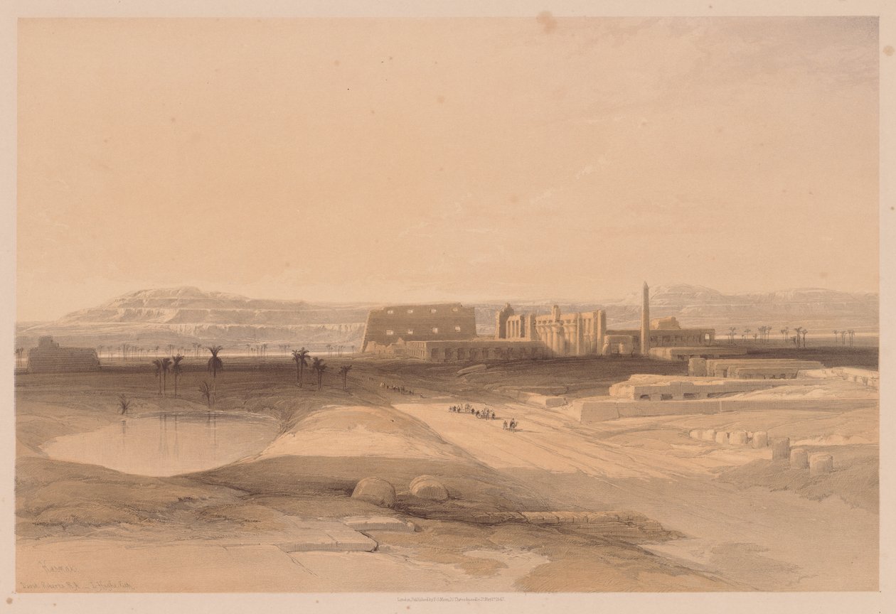 Egypt a Núbie: svazek II - č. 32, Karnak od Louis Haghe
