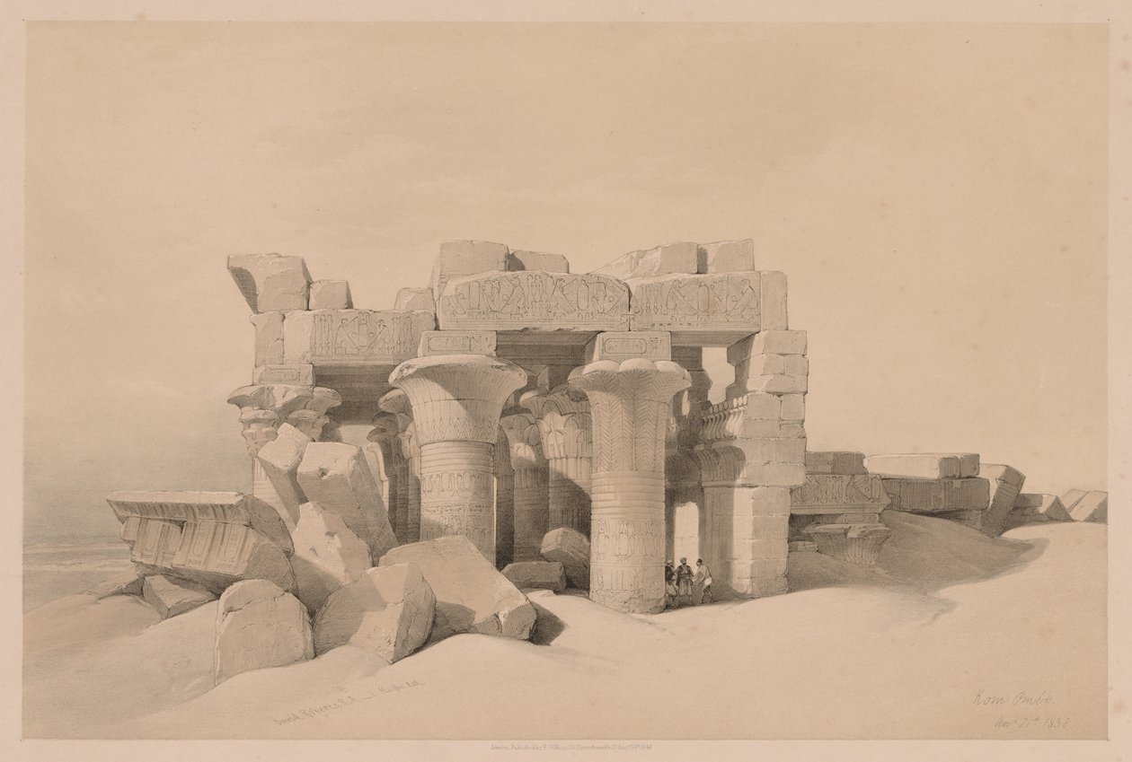 Egypt a Núbie: Svazek II - č. 42, Ruiny Kom Ombo od Louis Haghe