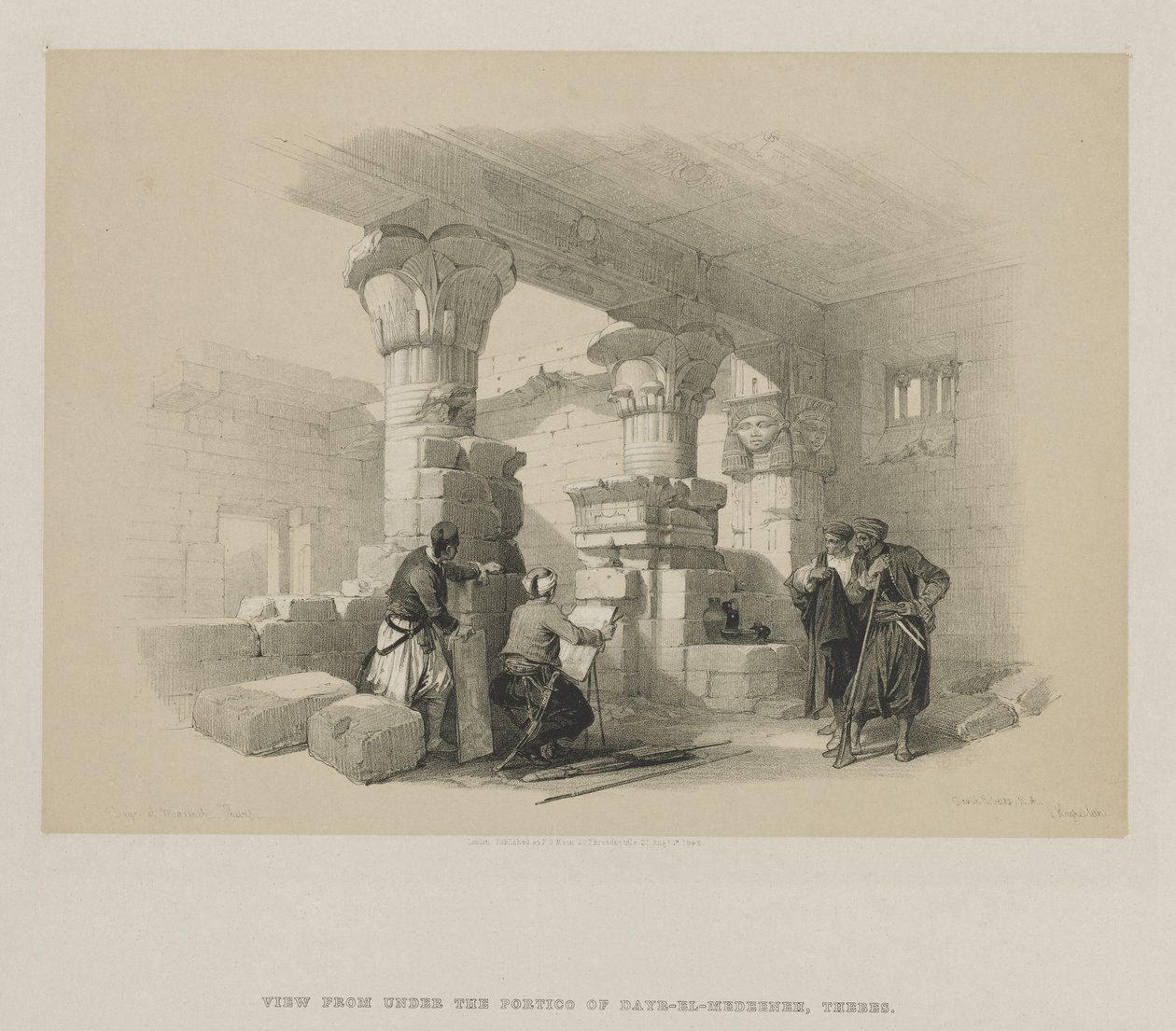Egypt a Núbie, svazek II: Dayr-El-Medeeneh, Théby, 1848. od Louis Haghe