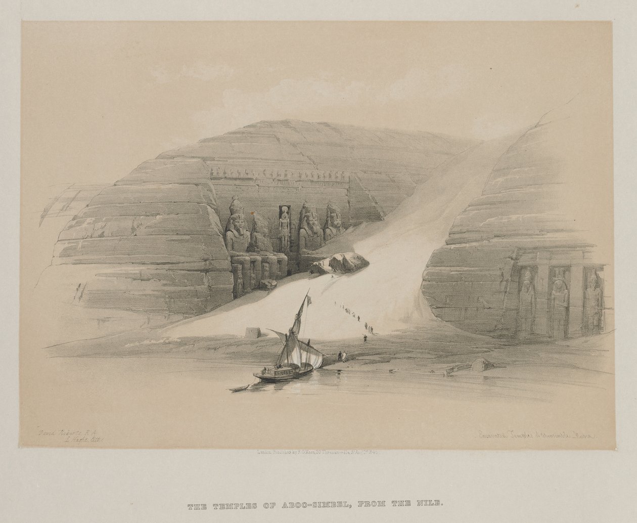 Egypt a Núbie, svazek II: Vykopané chrámy Abu Simbel, Núbie, 1848. od Louis Haghe