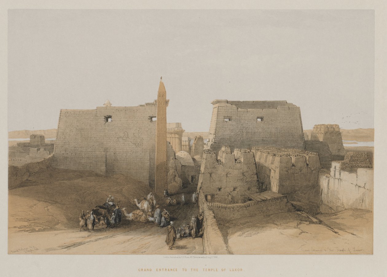 Egypt a Núbie, Volume II: Grand Entrance to Temple of Luxor od Louis Haghe