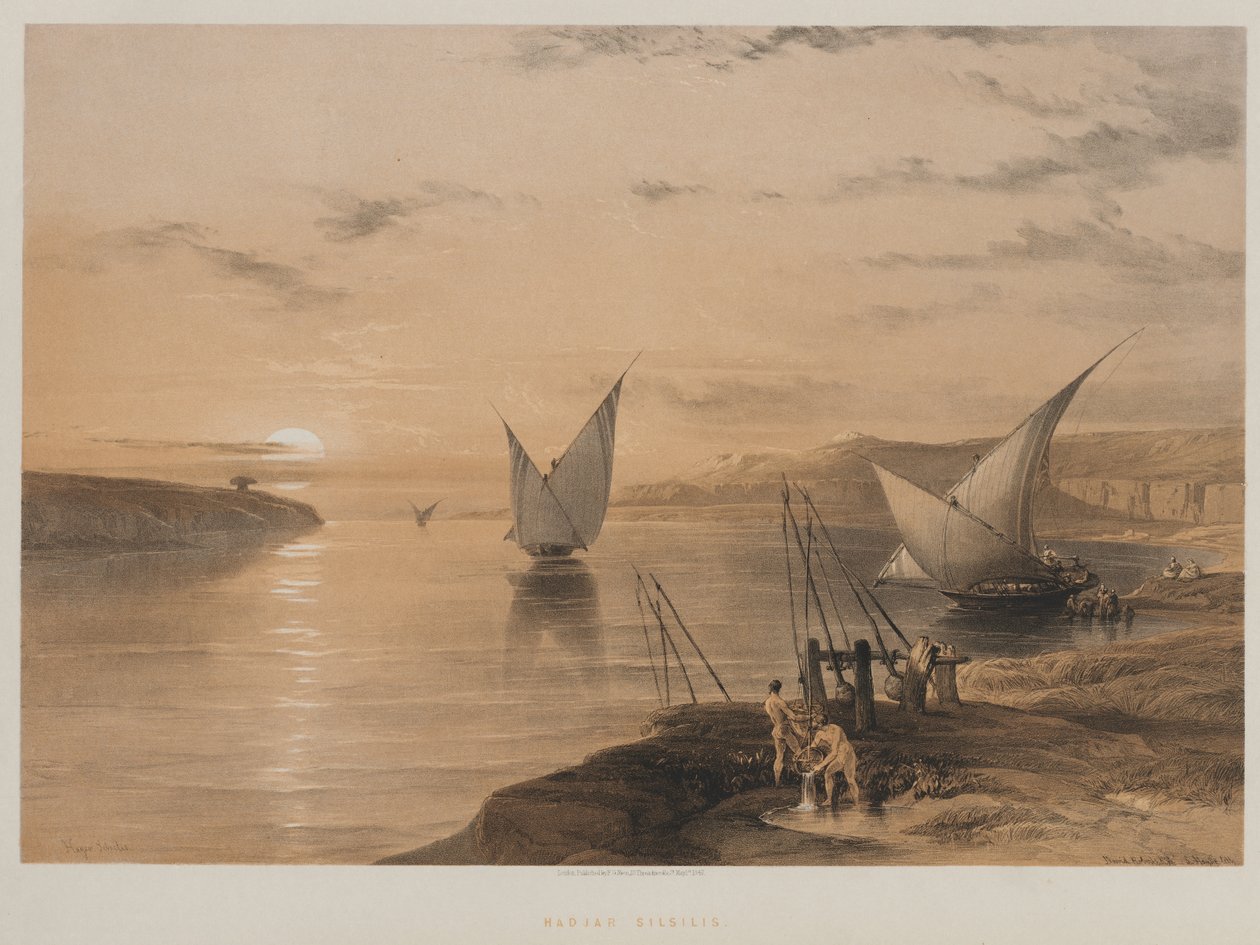 Egypt a Núbie, svazek II: Hagar Setsilis, 1847. od Louis Haghe