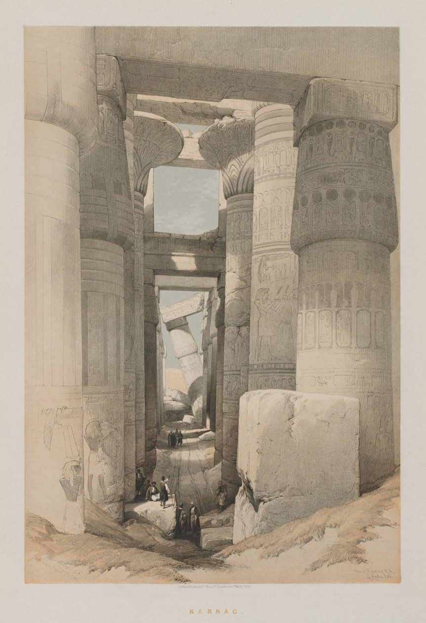 Egypt a Núbie, svazek II: Karnak, 1847. od Louis Haghe