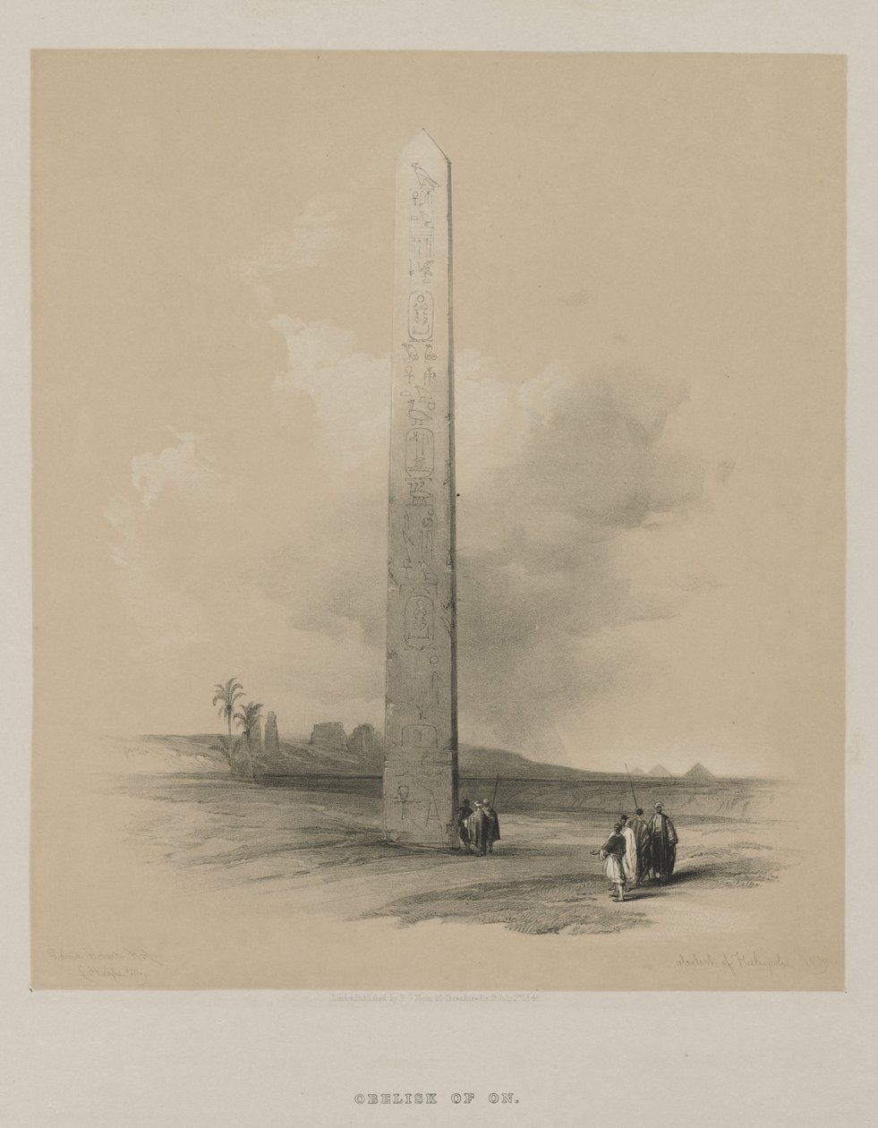 Egypt a Núbie, svazek II: Obelisk z Heliopole, 1848. od Louis Haghe