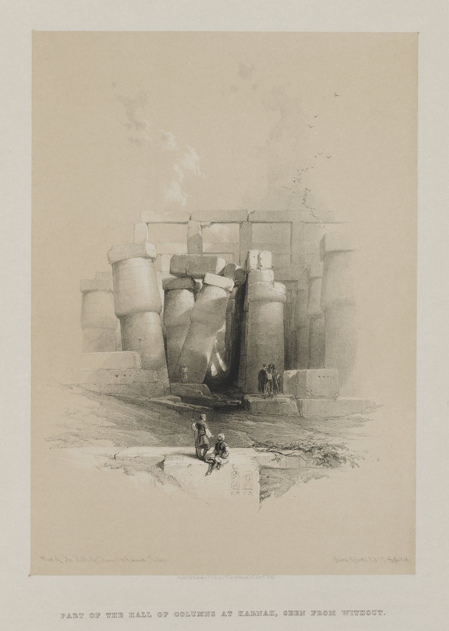 Egypt a Núbie, svazek II: Část Síně sloupů v Karnaku, Théby od Louis Haghe