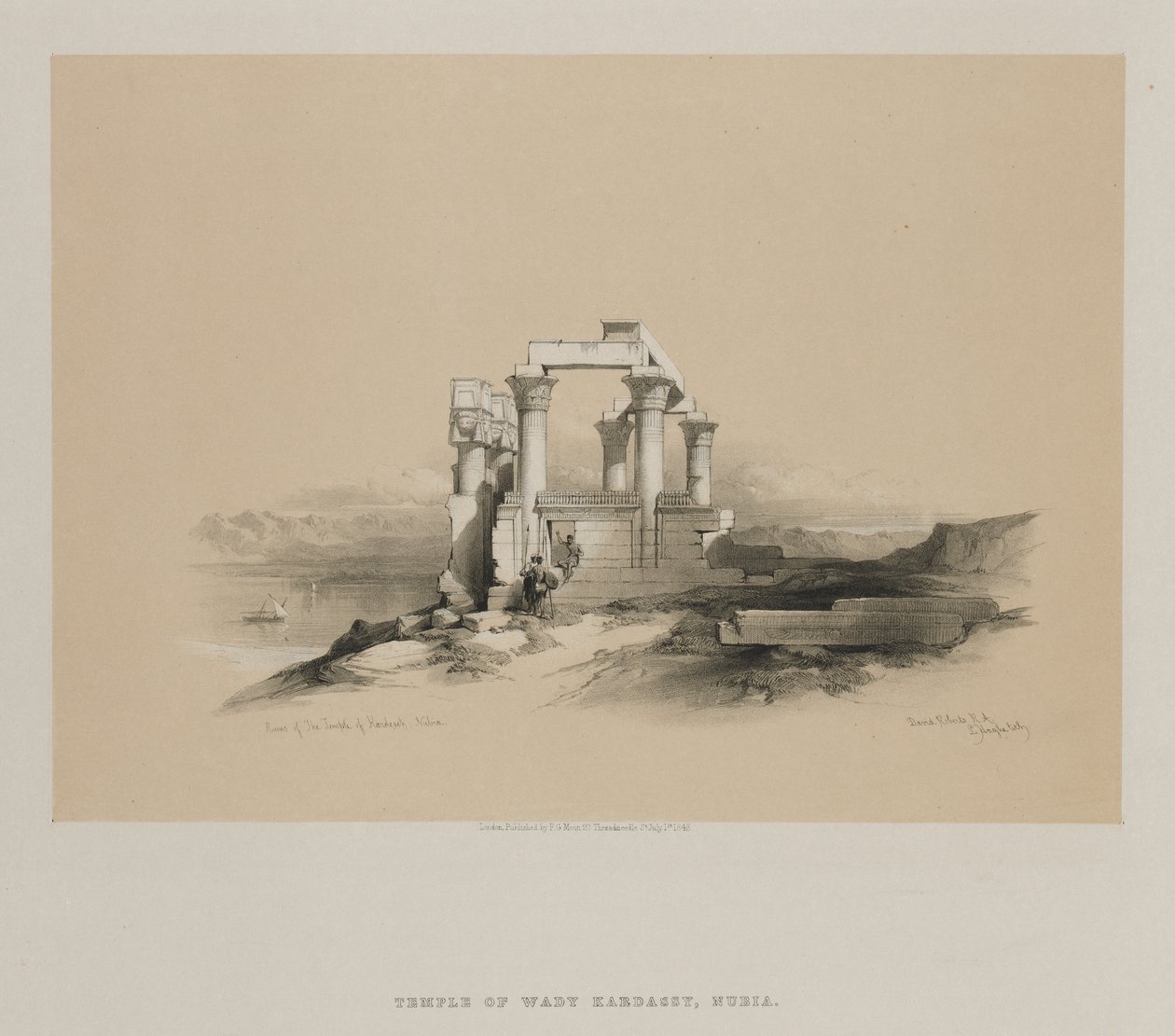 Egypt and Nubia, Volume II: Ruins of the Temple of Kardeseh, Nubia, 1848. od Louis Haghe