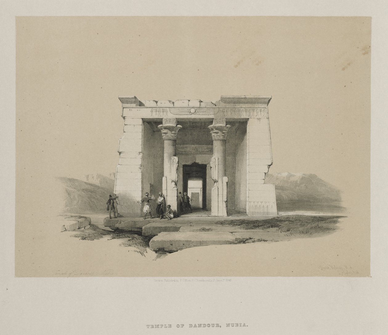 Egypt and Nubia, Volume II: Temple of Dandour, Nubia od Louis Haghe