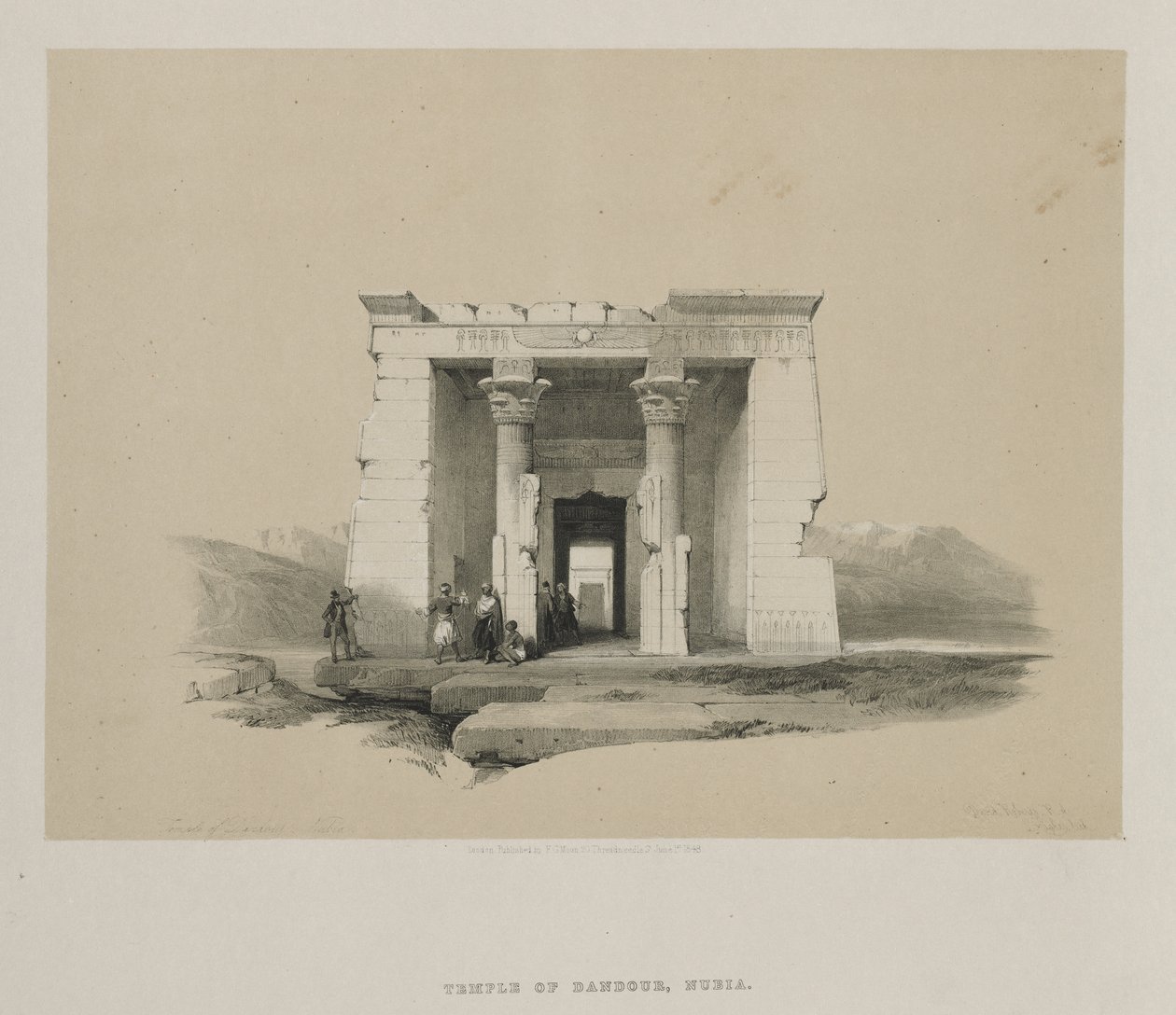 Egypt and Nubia, Volume II: Temple of Dandour, Nubia, 1848. od Louis Haghe