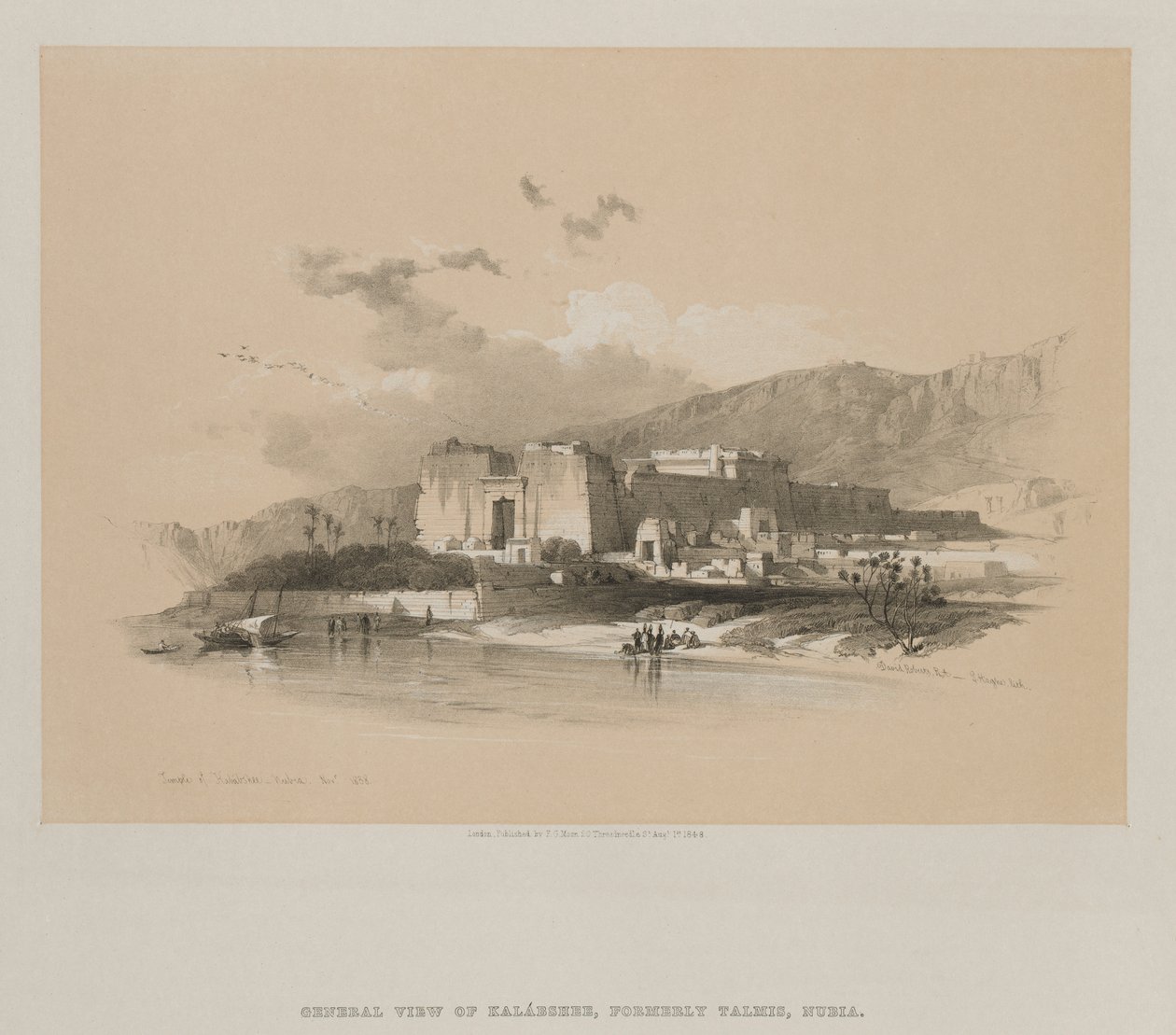 Egypt a Núbie, svazek II: Chrám Kababshe, Núbie, 1848. od Louis Haghe