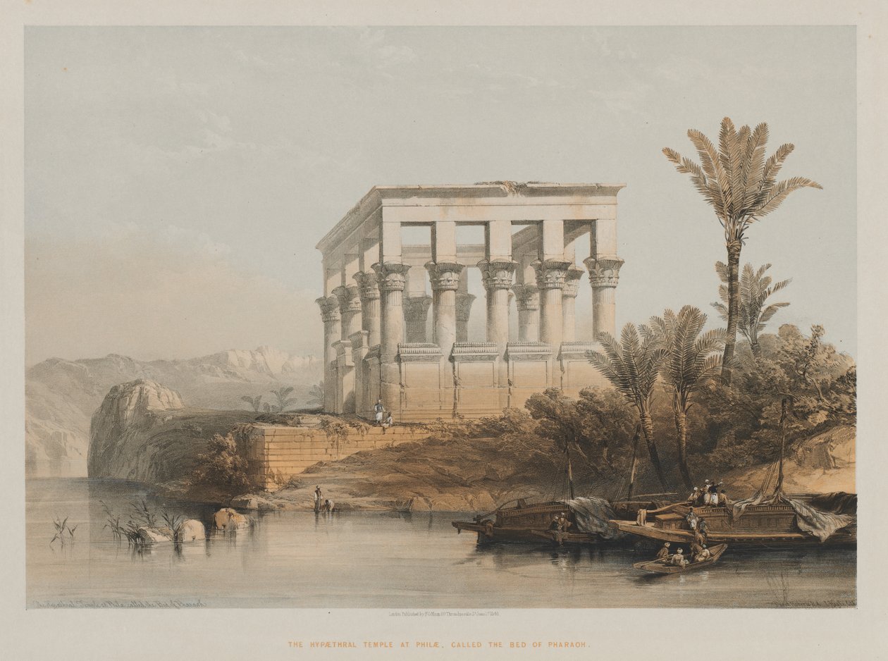 Egypt a Núbie, svazek II: Hypaethral chrám ve Philae, nazvaný Postel faraona od Louis Haghe