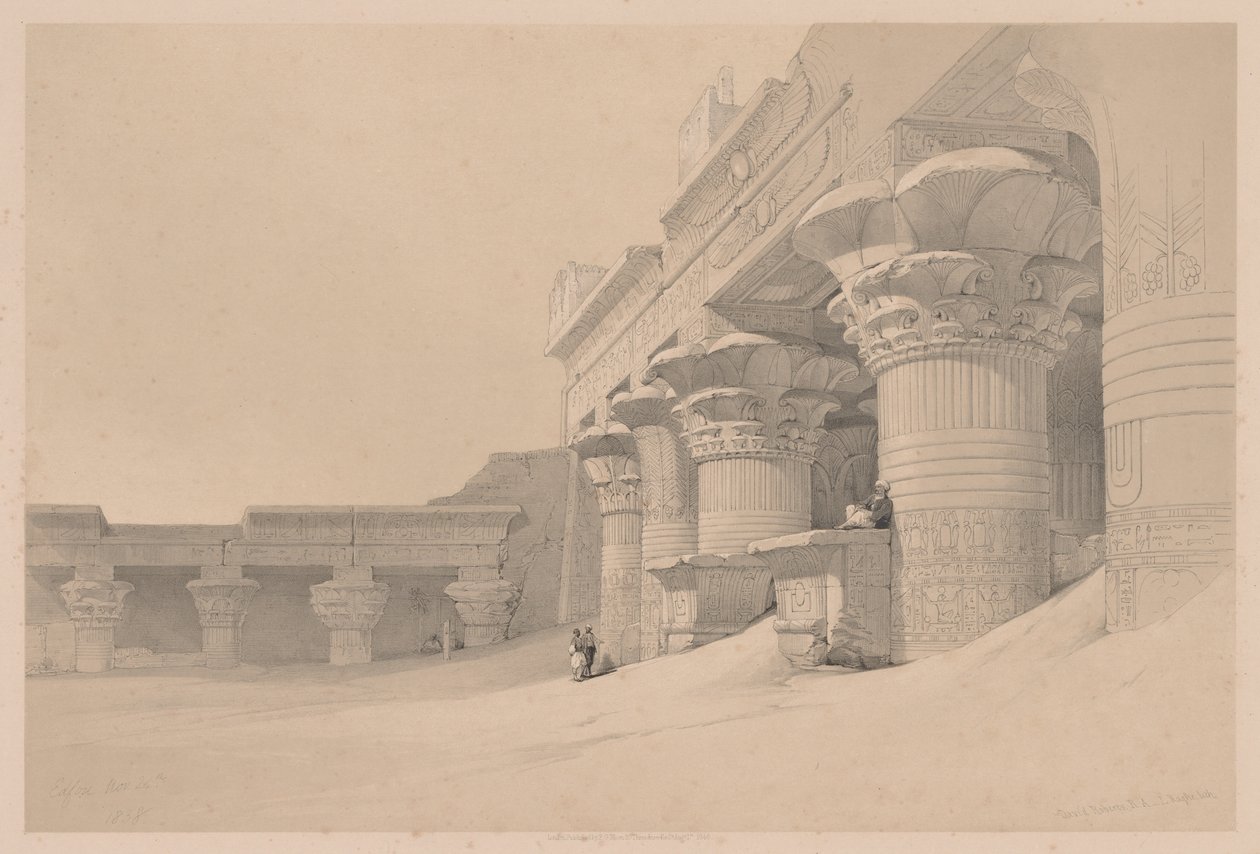 Egypt a Núbie: svazek I – č. 10, Edfou, 1838. od Louis Haghe
