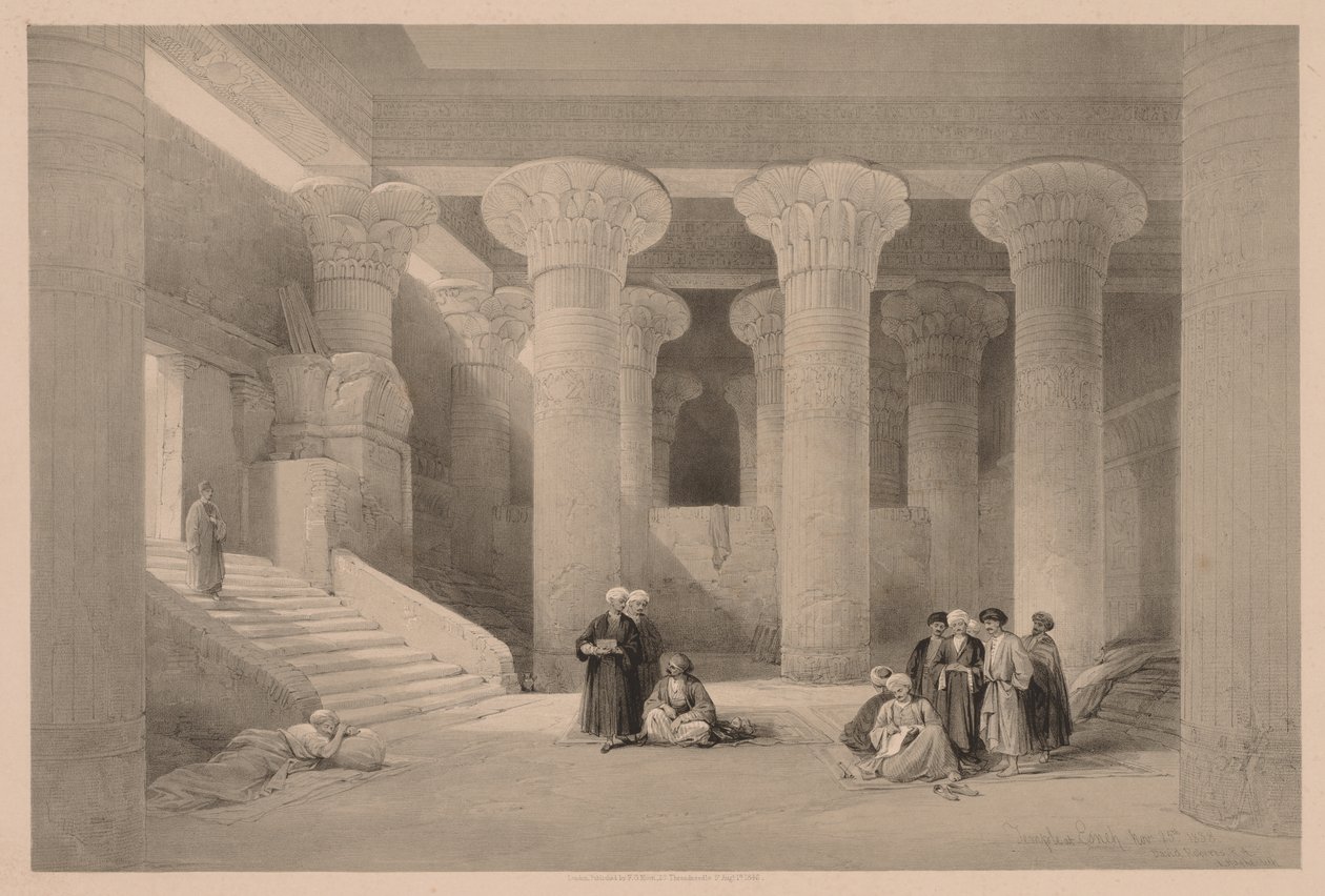 Egypt a Núbie: I. díl – č. 24, Chrám v Esnehu od Louis Haghe