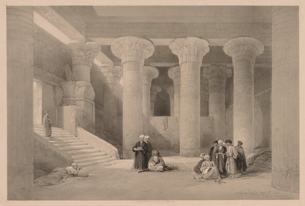 Egypt a Núbie: I. díl – č. 24, Chrám v Esnehu, 1838. od Louis Haghe