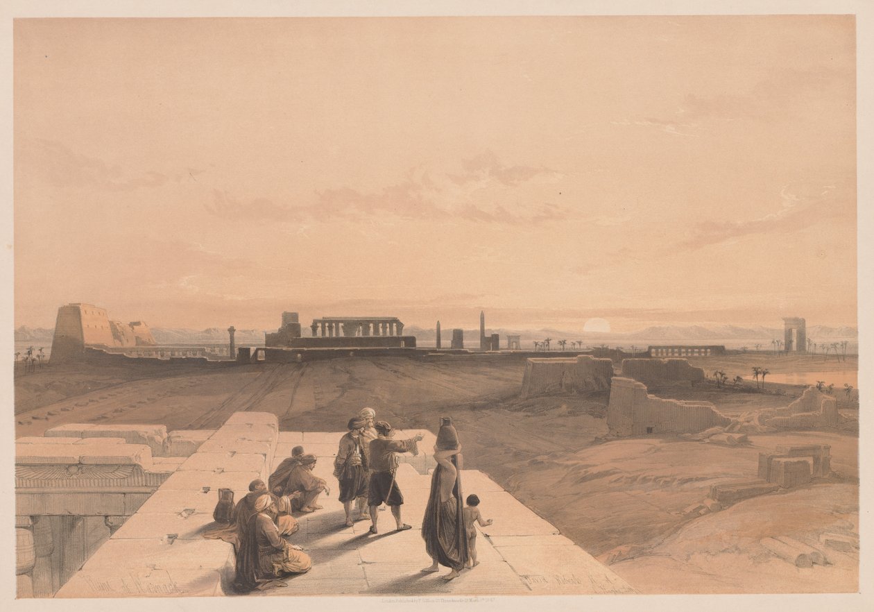Egypt a Núbie: I. díl – č. 38, Ruiny Karnaku, 1838. od Louis Haghe