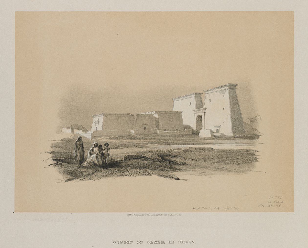 Egypt a Núbie, svazek I: Dakke, v Núbii od Louis Haghe