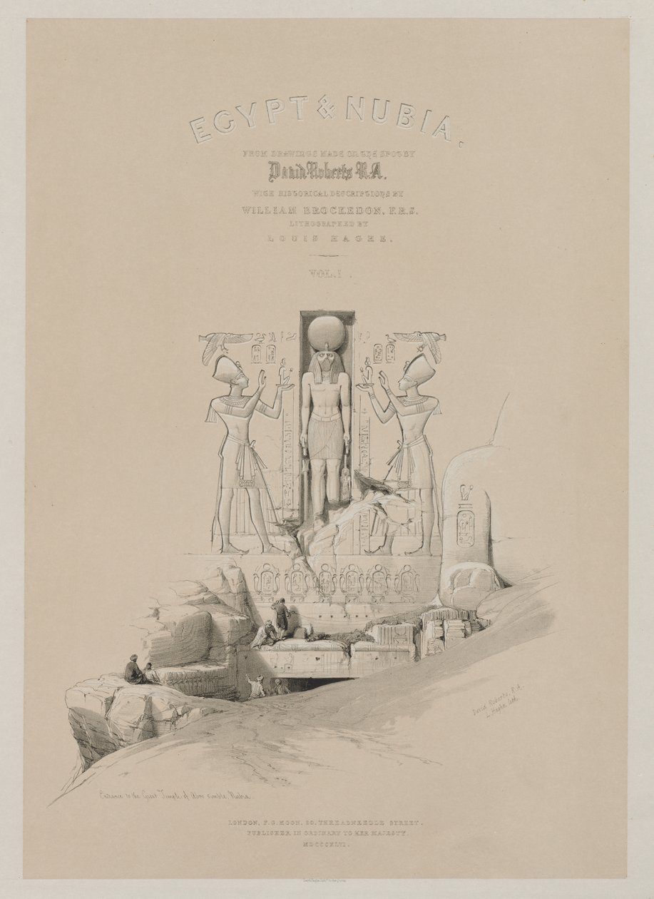 Egypt a Núbie, svazek I: Frontispis od Louis Haghe
