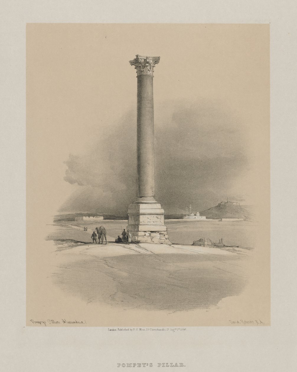 Egypt a Núbie, svazek I: Pompeiův sloup, Alexandrie od Louis Haghe