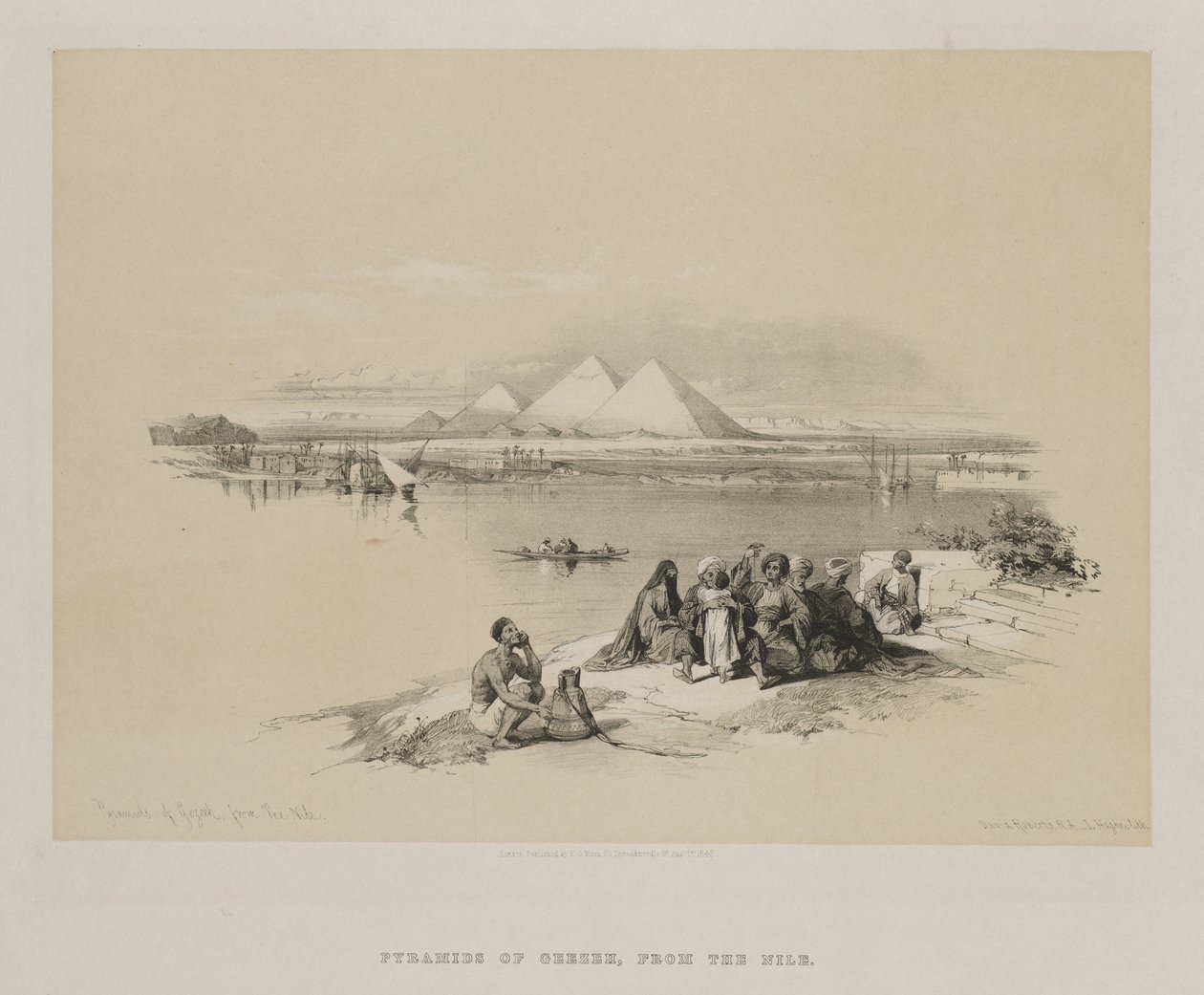 Egypt a Núbie, svazek I: Pyramidy Geezeh, od Nilu, 1846. od Louis Haghe