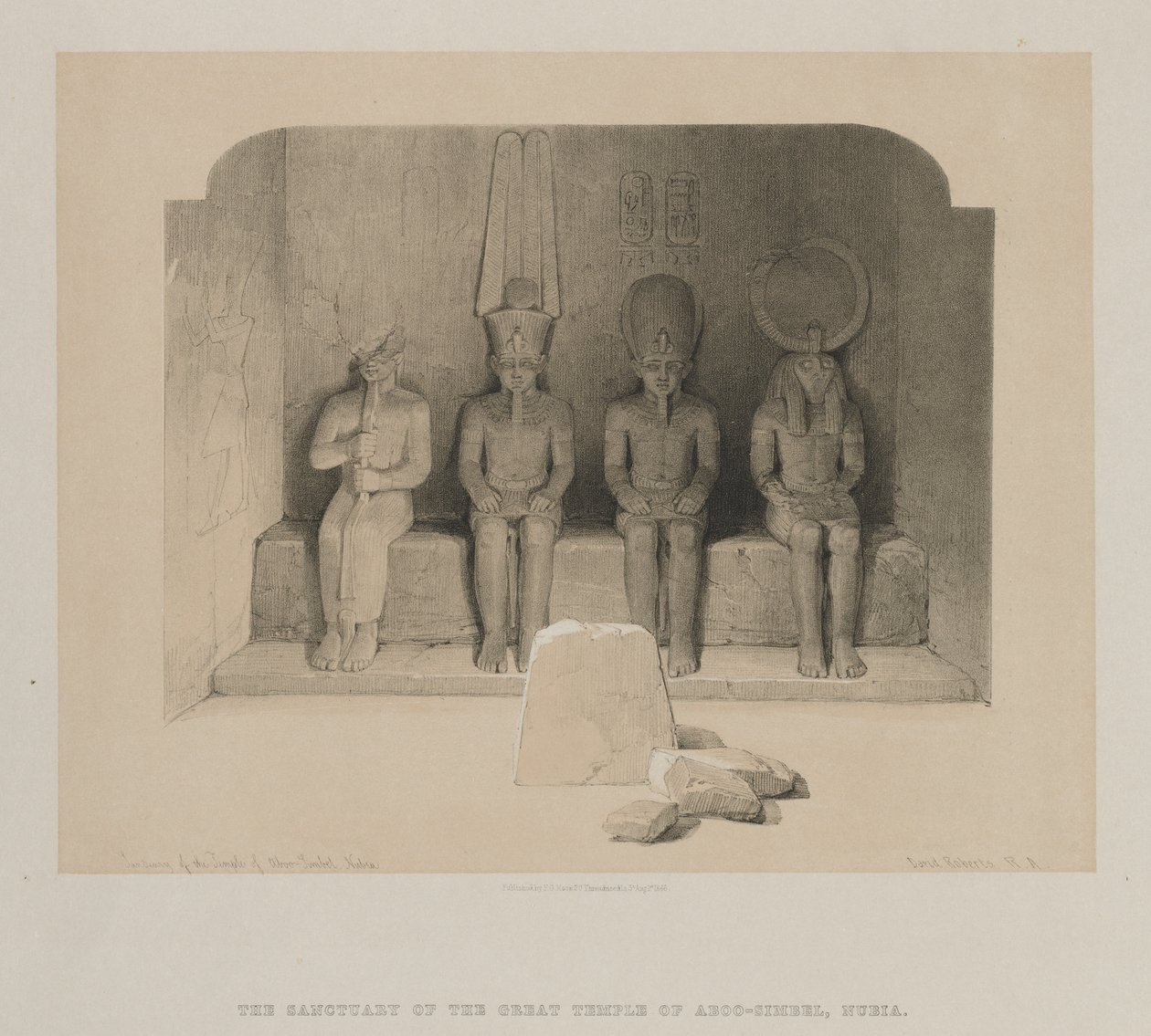 Egypt a Núbie, svazek I: Svatyně chrámu Aboo-Simbel, Núbie, 1846. od Louis Haghe