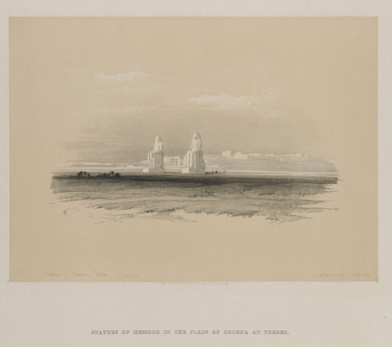 Egypt a Núbie, svazek I: Memnonovy sochy, Théby od Louis Haghe