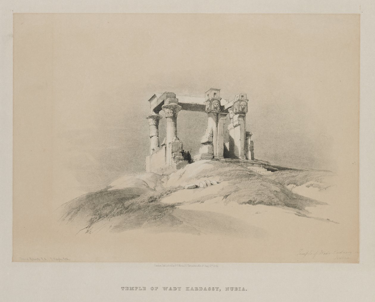 Egypt a Núbie, svazek I: Chrám Wadyho Kardassyho v Núbii, 1846. od Louis Haghe