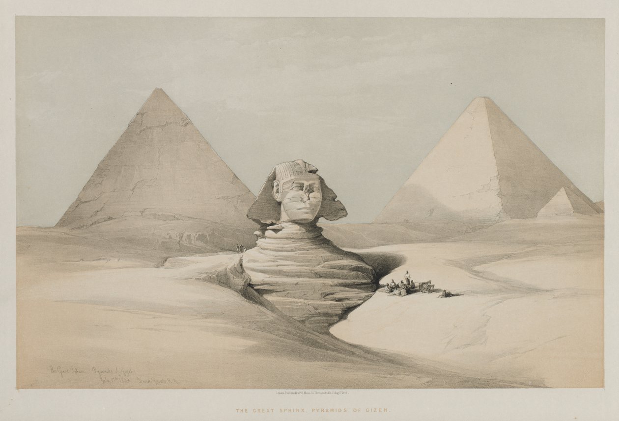 Egypt a Núbie, svazek I: Velká sfinga, pyramidy Gezeeh od Louis Haghe