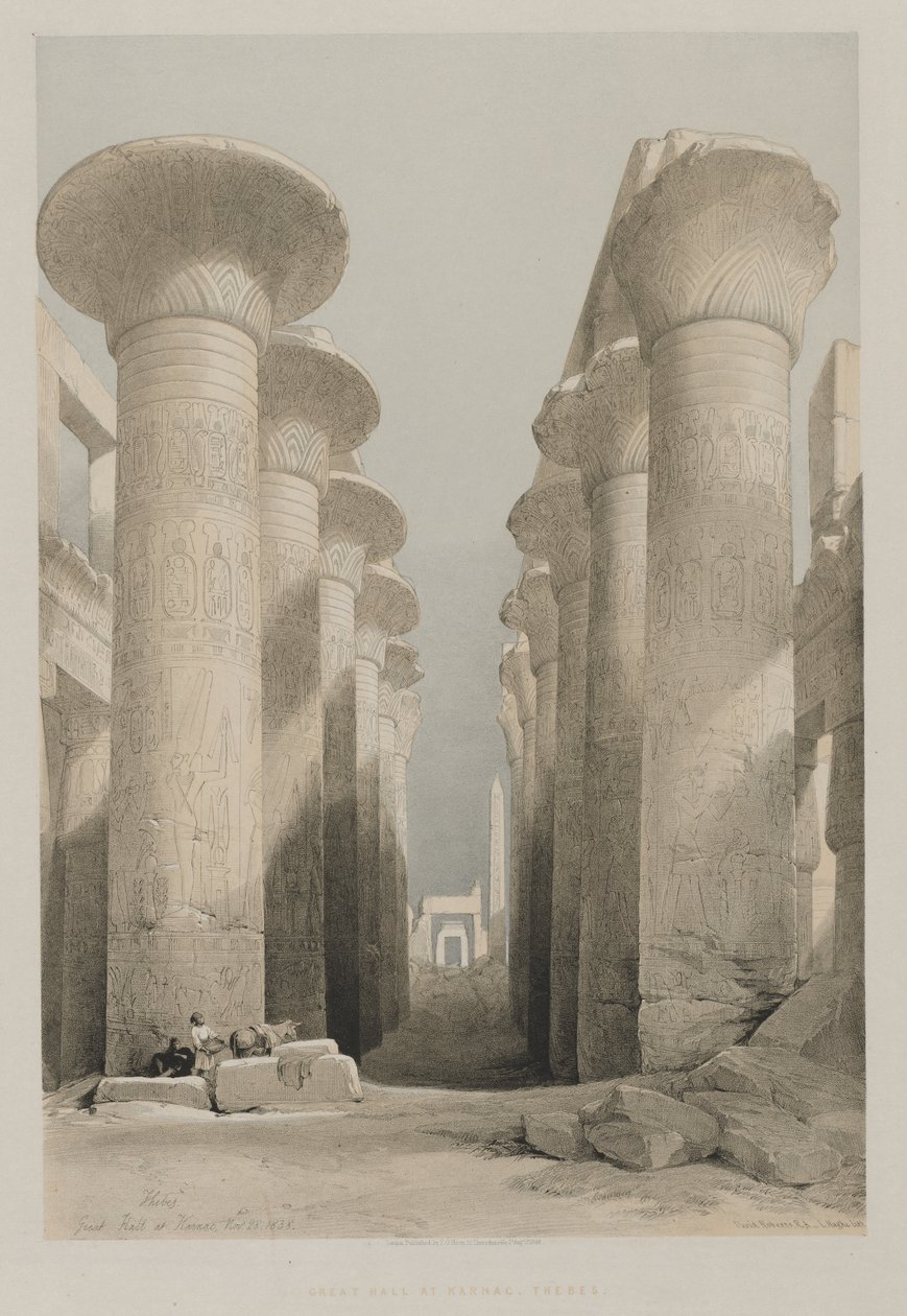 Egypt a Núbie, svazek I: Théby, Velká síň v Karnacu od Louis Haghe