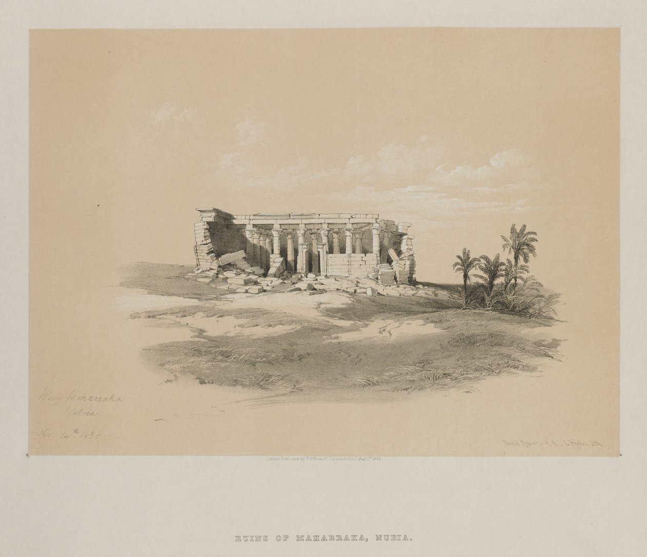 Egypt a Núbie, svazek I: Wady Maharraka, Núbie, 1846. od Louis Haghe