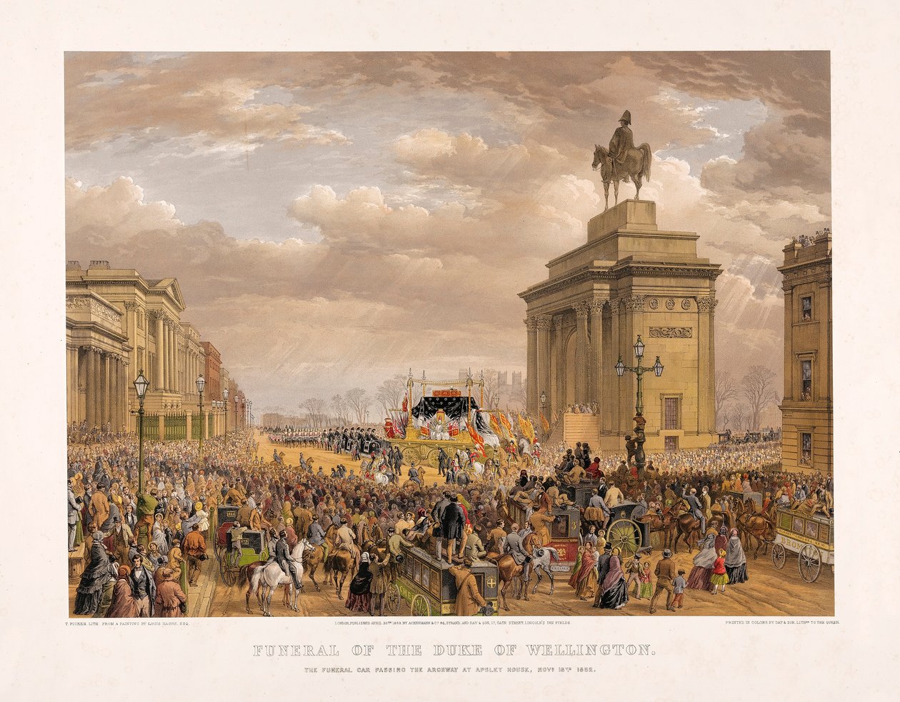 Pohřeb vévody z Wellingtonu, 18. listopadu 1852, hospoda. 1853. od Louis Haghe
