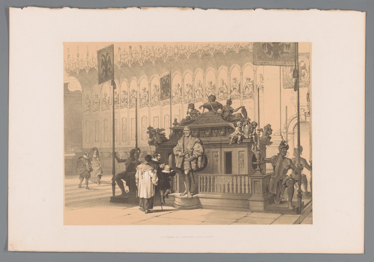 Graftombe van keizer Lodewijk de Beier te München Hrobka císaře Ludwiga v Mnichově (titul na předmětu) od Louis Haghe
