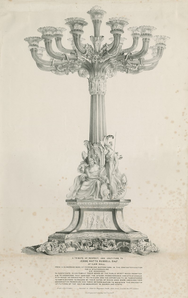 Liam Hall - Chandelebra: Litografie, 1832 od Louis Haghe