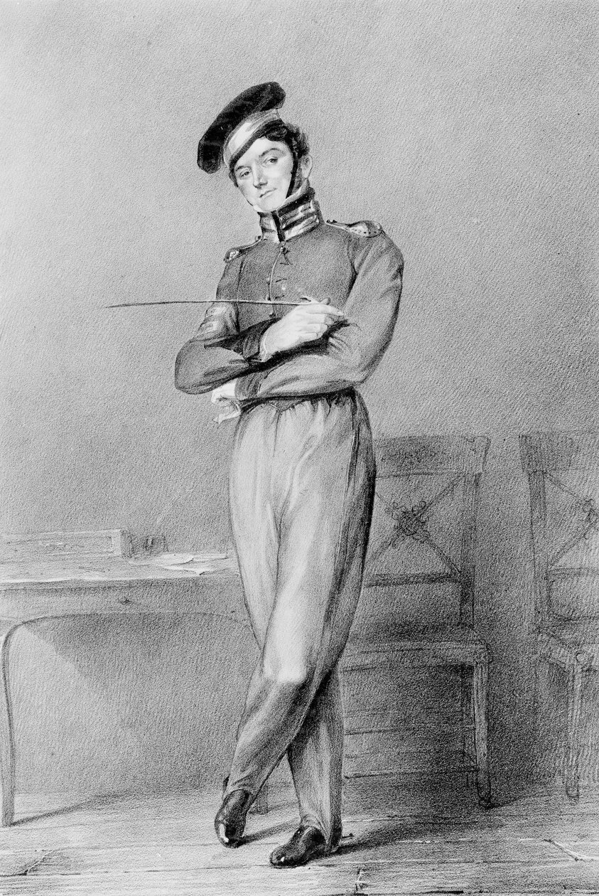 Pan Power jako desátník OConnor v opeře Broken Promises, 1826 od Louis Haghe