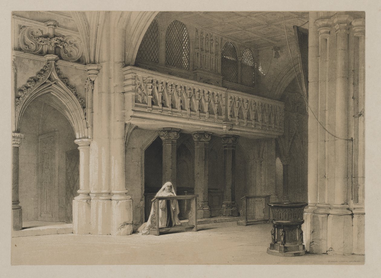 Náčrtky v Belgii a Německu, svazek I: Nönnbergský klášter, Salzburg, 1840. od Louis Haghe