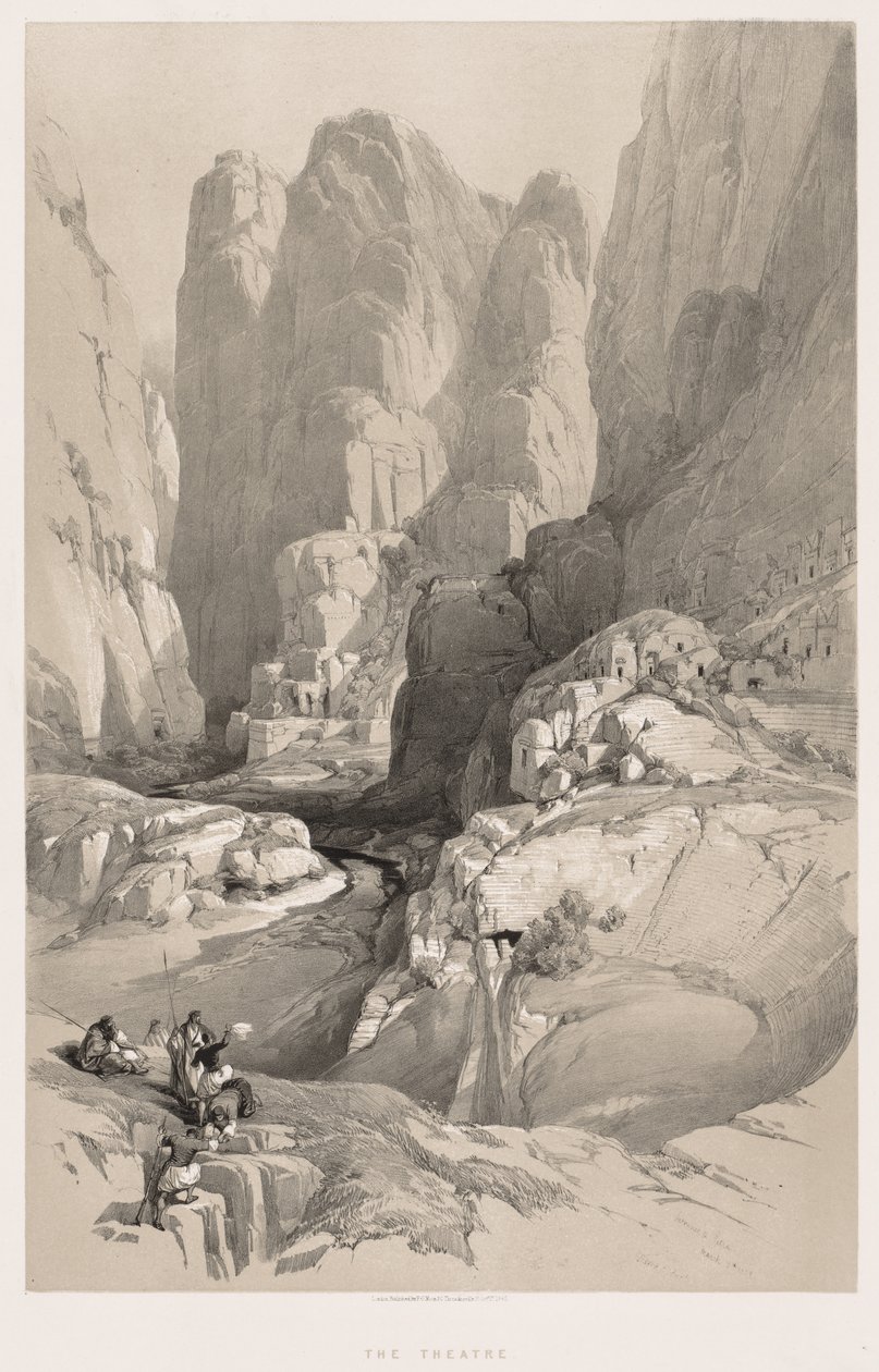 Svatá země, Sýrie, Idumea, Arábie, Egypt a Núbie sv. III: Vchod do Petry, 1842. od Louis Haghe
