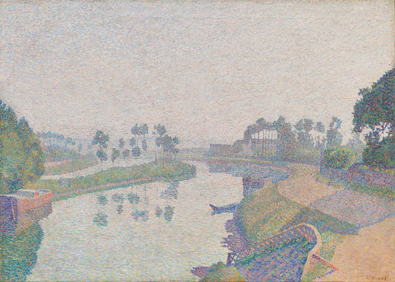 Banks of the Oise za úsvitu od Louis Hayet