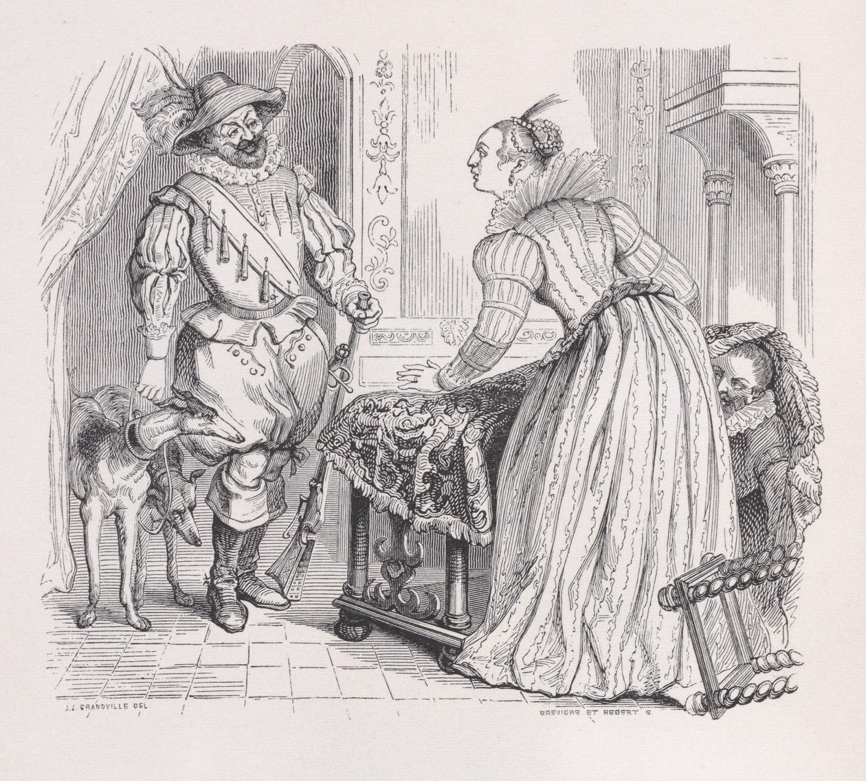 The Hunt from The Complete Works of Béranger, 1836. Tvůrci: Louis-Henri Brevière, Cesar-Auguste Hebert. od Louis Henri Brevière, Cesar Auguste Hebert