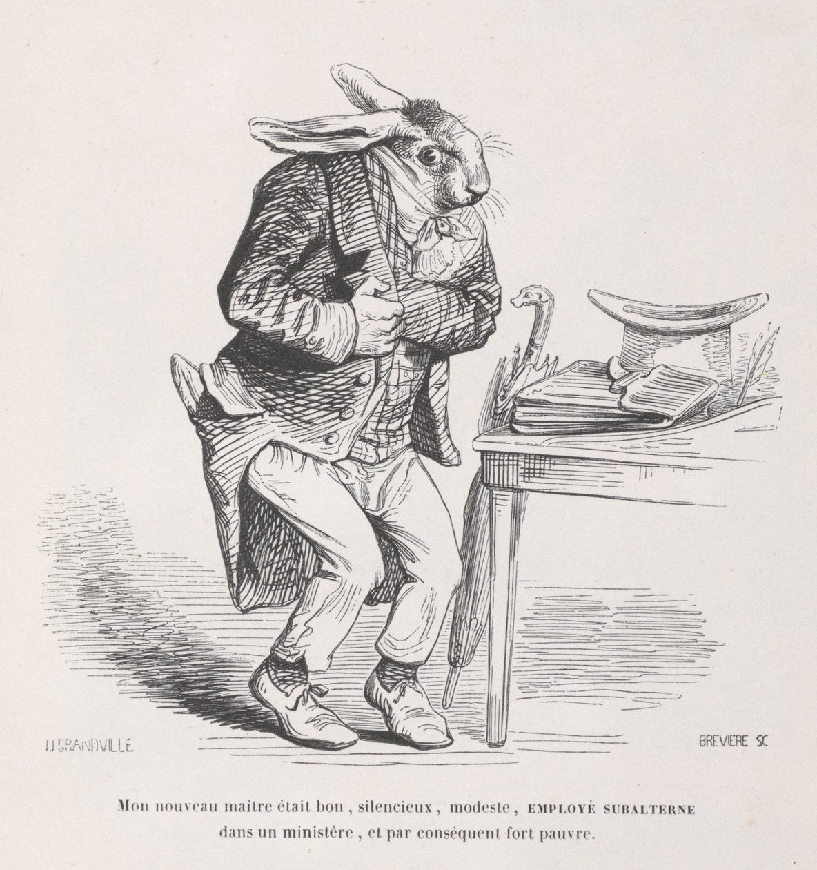 Můj nový mistr ze Scény ze soukromého a veřejného života zvířat, ca. 1837-47. od Louis Henri Brévière