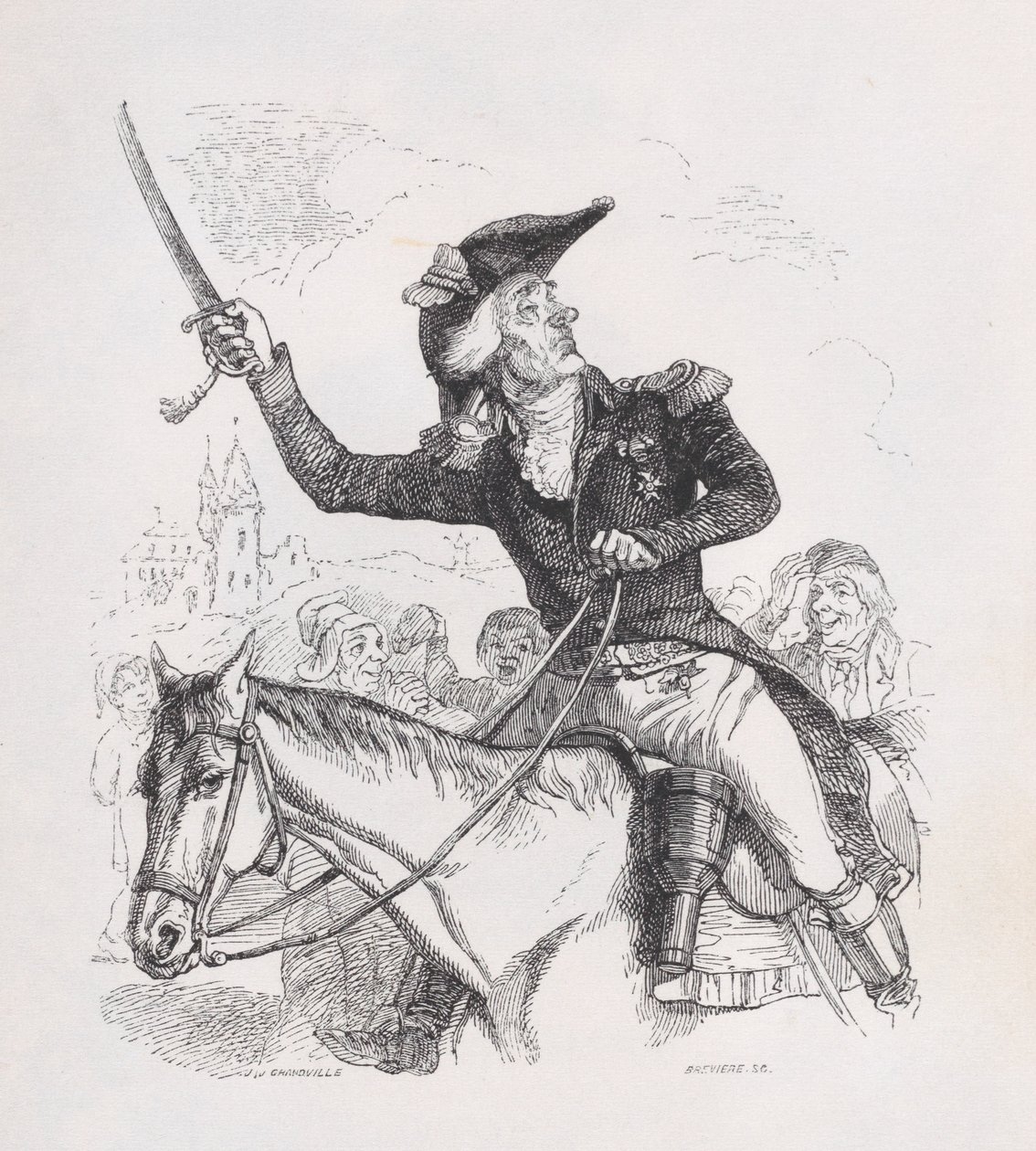 Markýz z Carabas z The Complete Works of Béranger, 1836. od Louis Henri Brévière